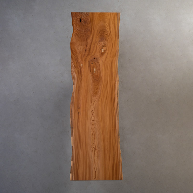 一枚板テーブル、自然なエッジ、自然木、つやなし、229cm